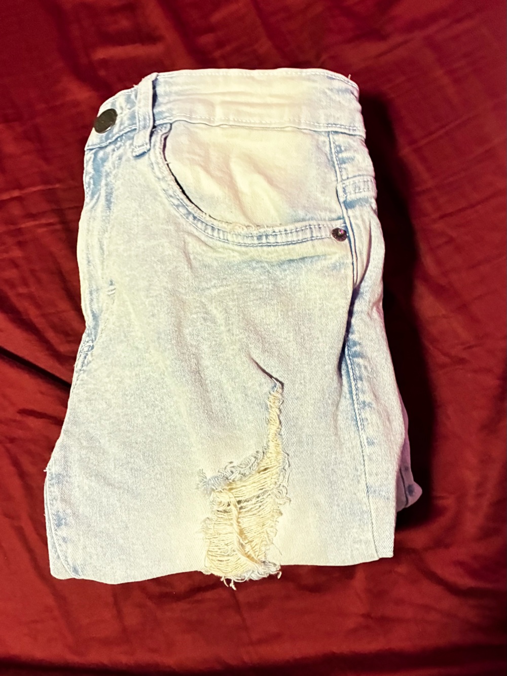 Men’s Vinted Blue/green Distressed Jeans